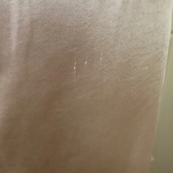 NWT Aakaa Champagne One Shoulder Lined Mini Dress w/ Ruffle Accent and Tie Belt - Picture 10 of 16